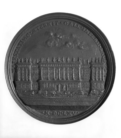 Medalla con el diseño de Bernini para el Louvre, 1665 (oro) de Jean Warin